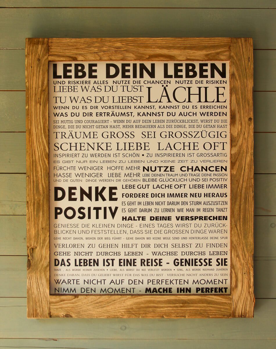 Treibholz Rahmen mit Poster