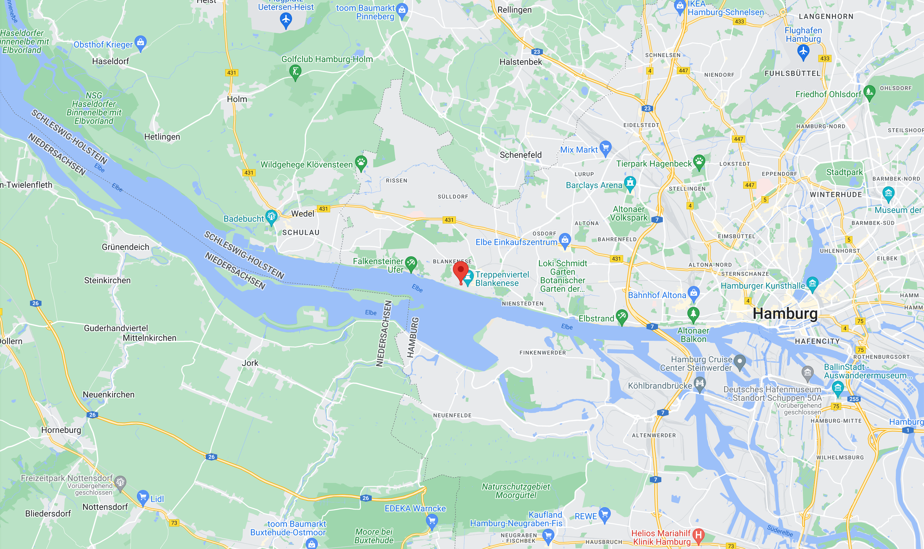 Karte von Elbegut in Hamburg