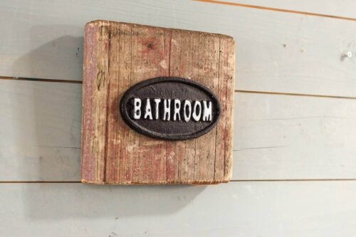 Treibholz Bathroom-Schild