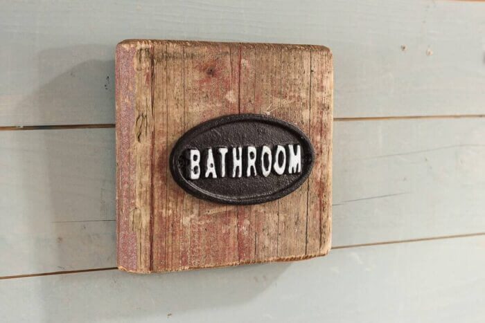 Treibholz Schild für das Badezimmer