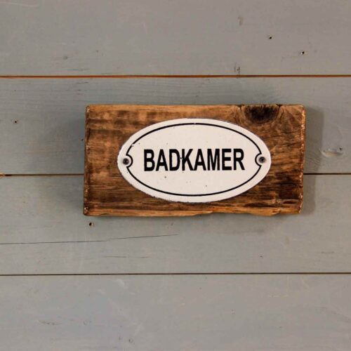 Treibholz Badkammer Schild