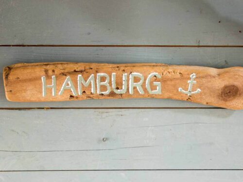 Treibholz Hamburg Schild