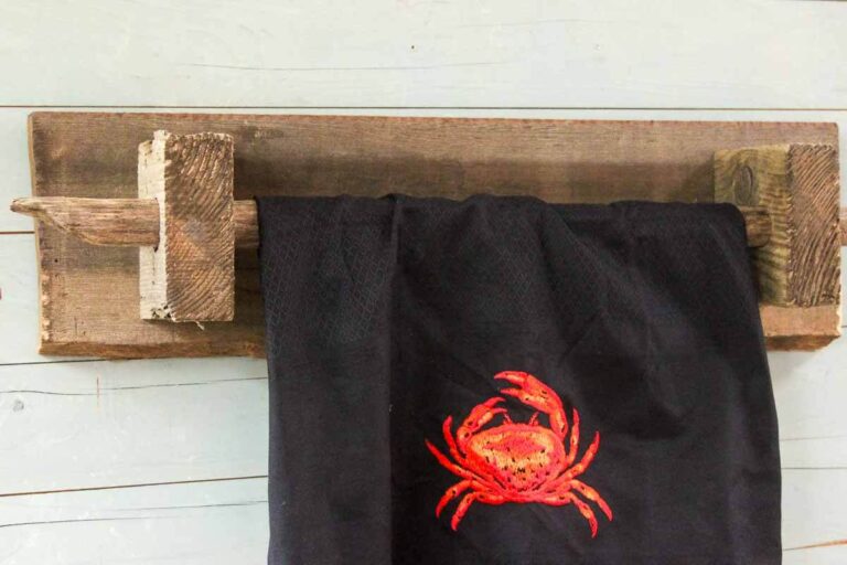 Strandseil-Toilettenpapierhalter Aus Holz – Weiß, Rustikal Mit Ablage, Bauernhaus-Deko