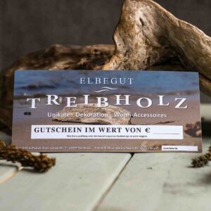 Treibholz Geschenk Gutschein