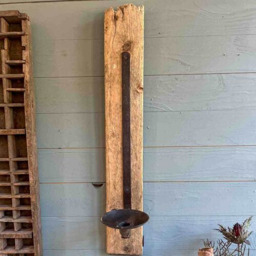 Treibholz Wandkerzenhalter Blaufeuer