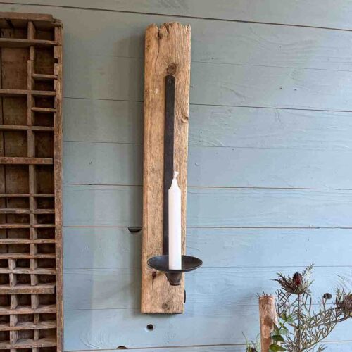 Treibholz Wandkerzenhalter Blaufeuer