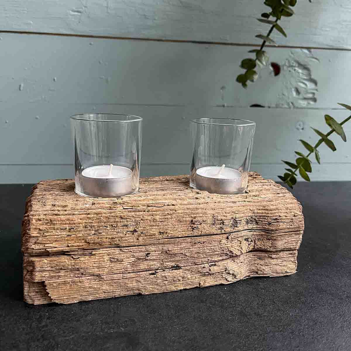 Treibholz Teelichthalter Seebrise