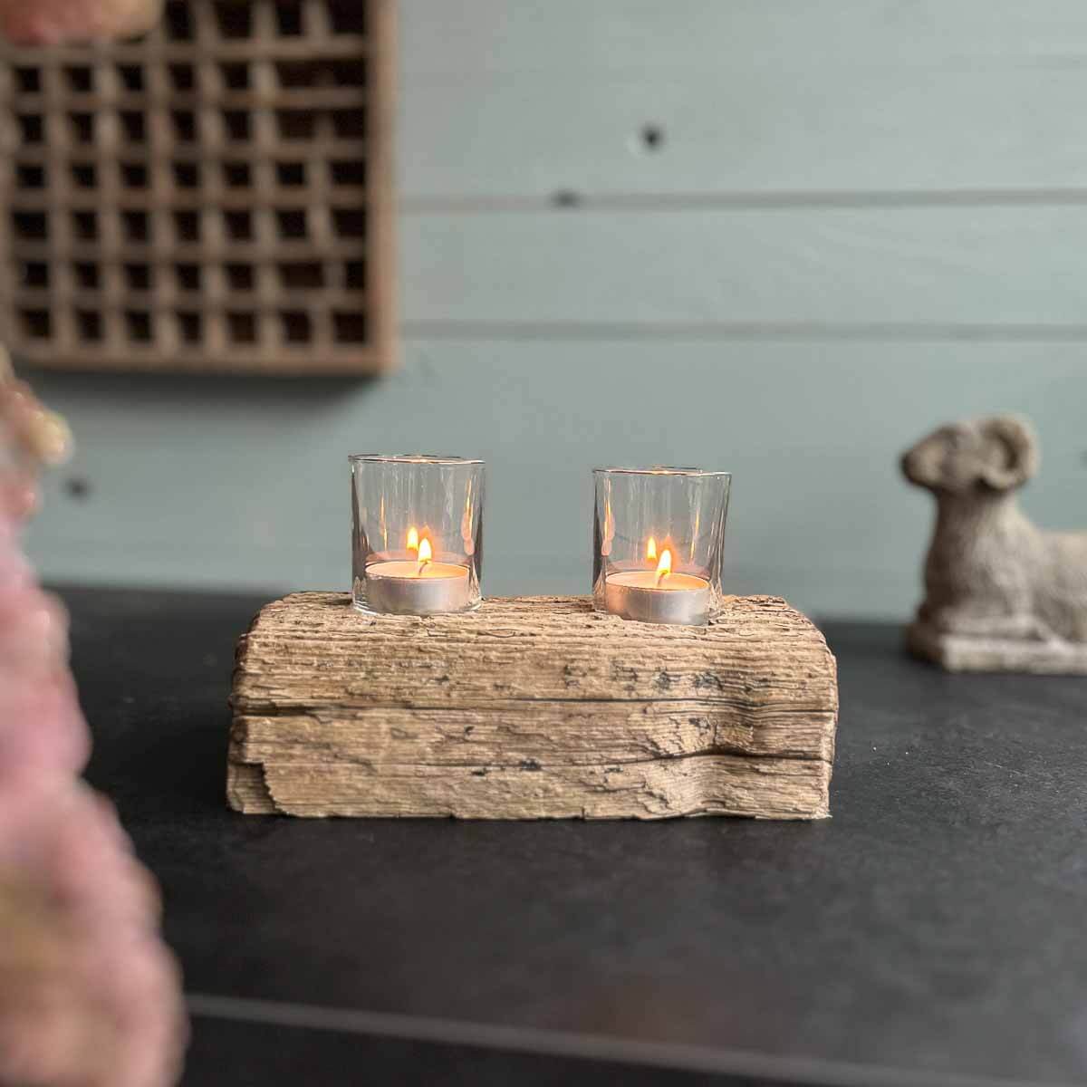 Treibholz Teelichthalter Seebrise