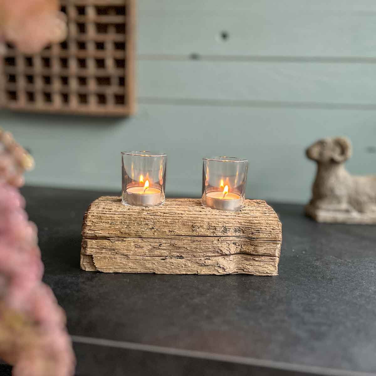 Treibholz Teelichthalter Seebrise