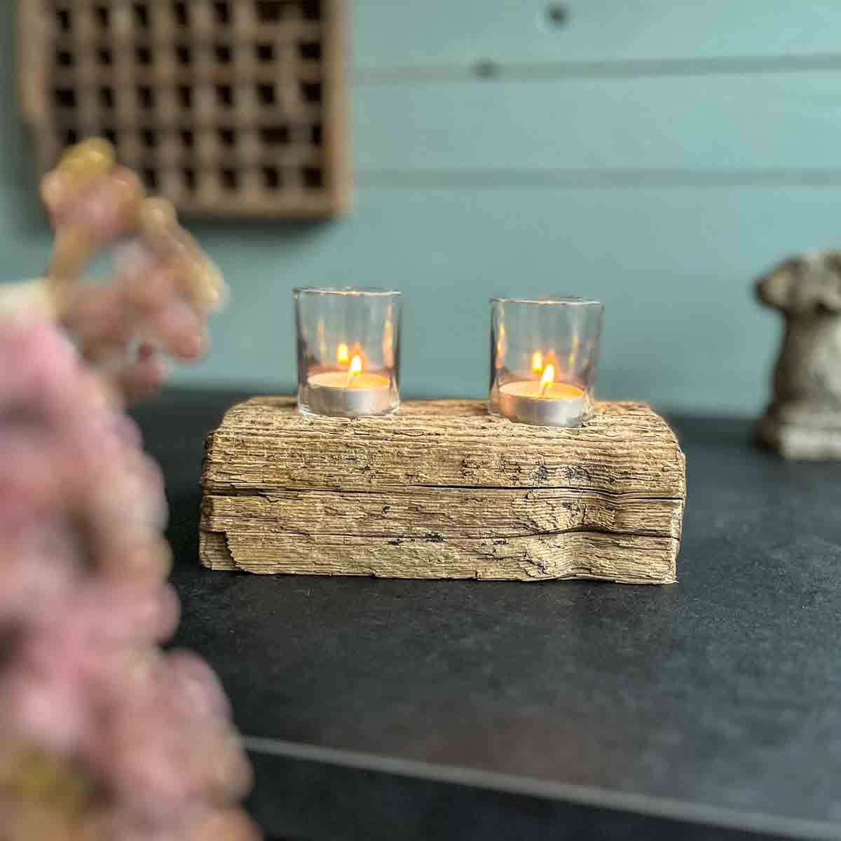 Treibholz Teelichthalter Seebrise