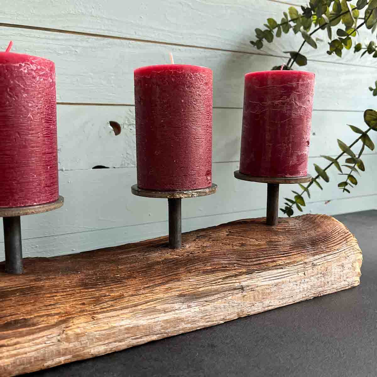 Treibholz Kerzenständer Adventswelle
