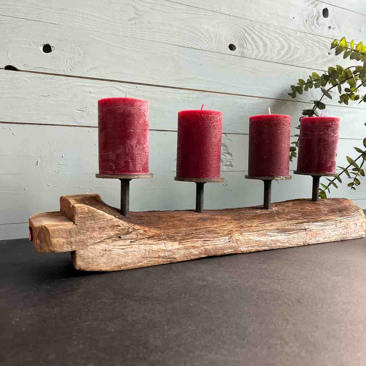 Treibholz Kerzenständer Adventswelle