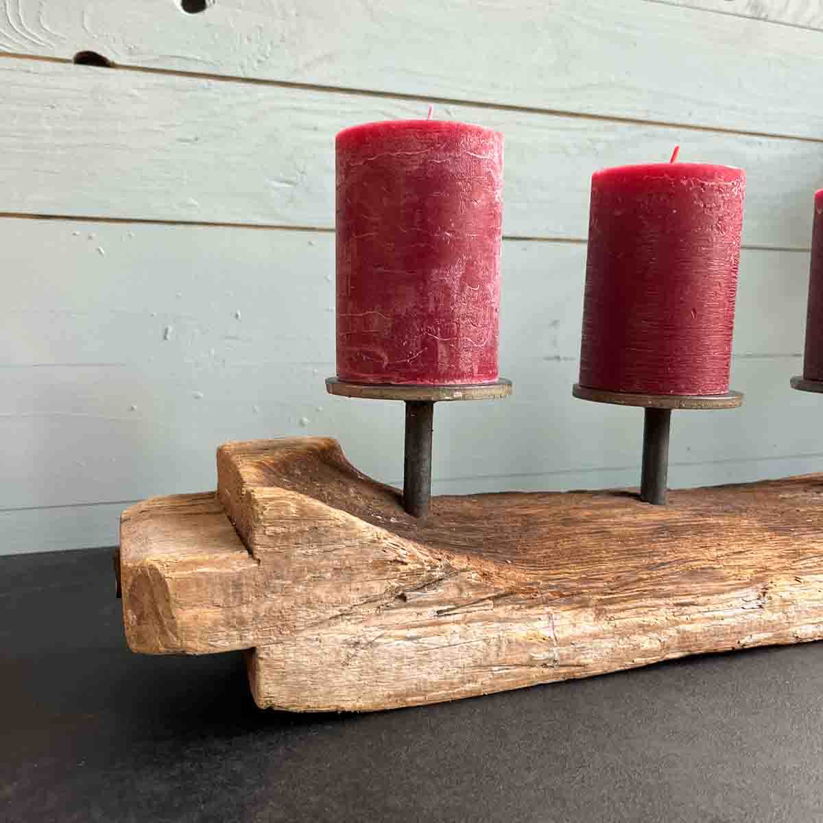 Treibholz Kerzenständer Adventswelle