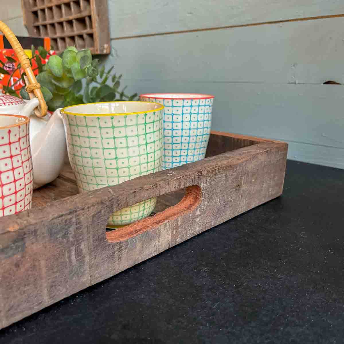 Treibholz Tablett Hafenkuss