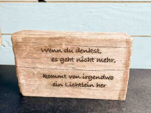 Treibholz Schild Lichtlein