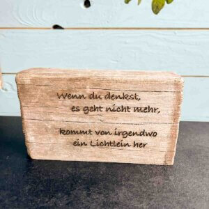 Treibholz Schild Lichtlein