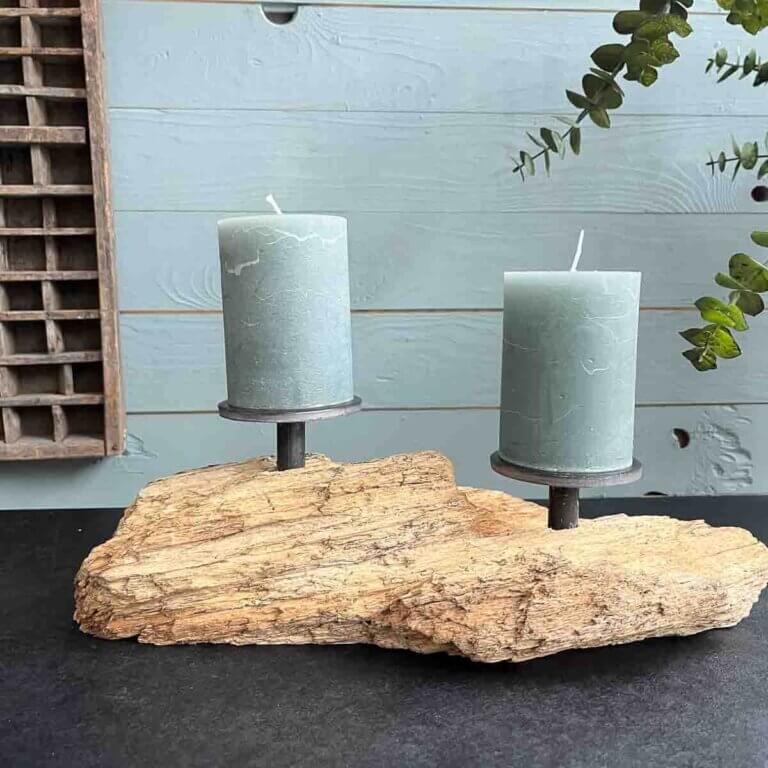 Treibholz Kerzenhalter Meeresspiegel