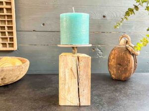 Treibholz Kerzenständer Coastal Flame