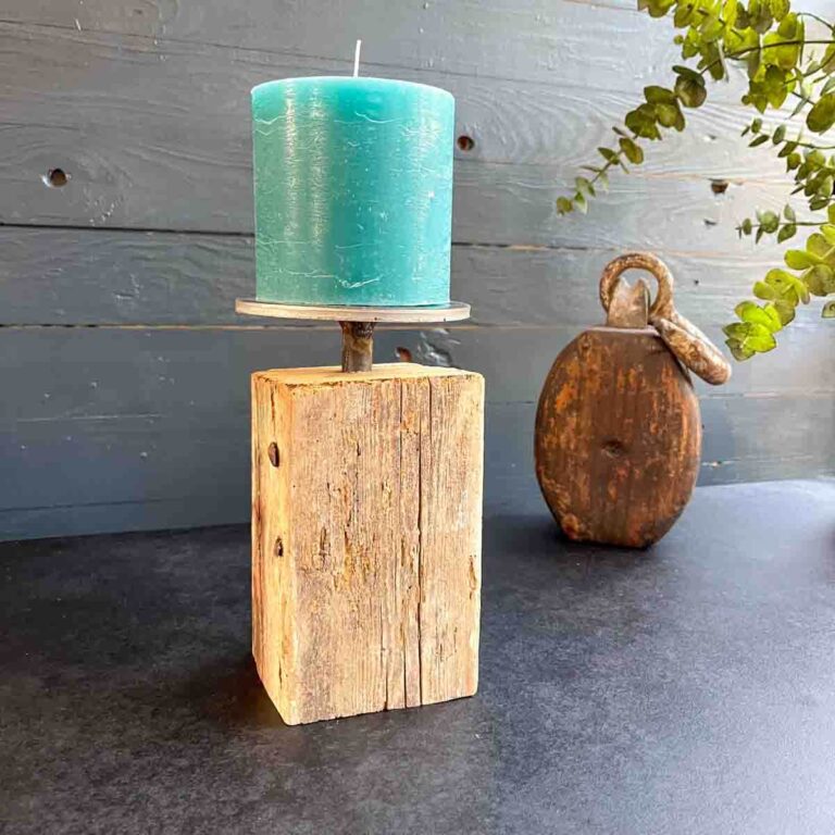 Treibholz Kerzenständer Coastal Flame