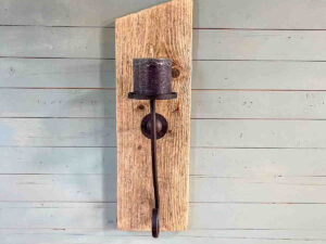 Treibholz Wandkerzenhalter Blaufeuer