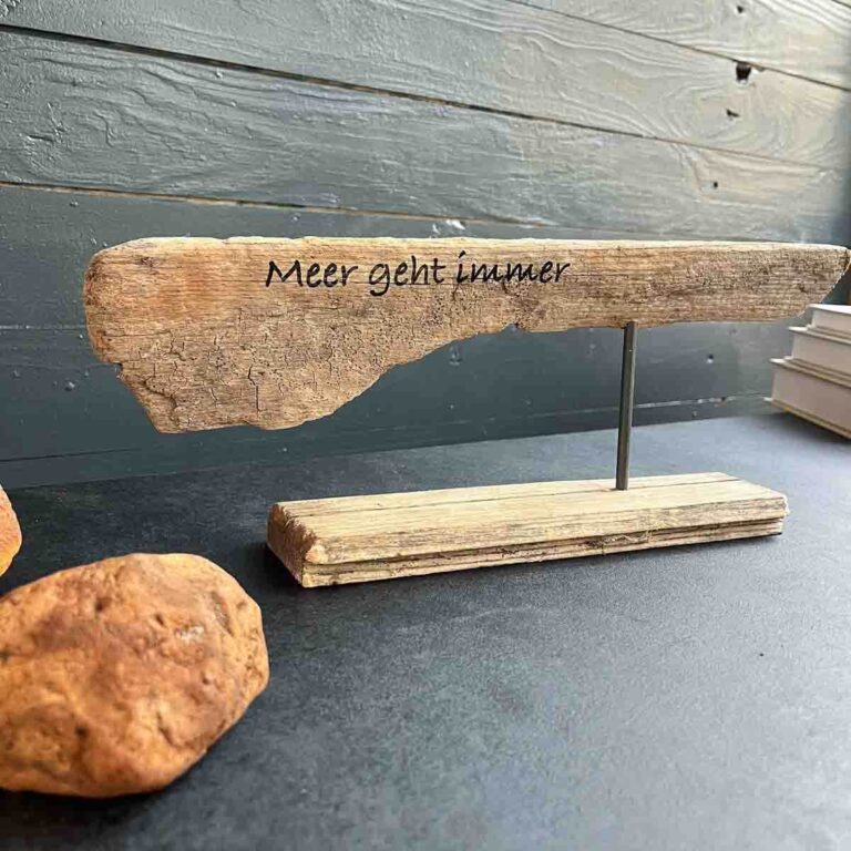 Treibholz Schild Meer geht immer